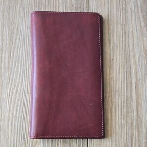 Vintage Tiffany & Co. Burgundy Long Wallet With Pen Holder And Notepad
